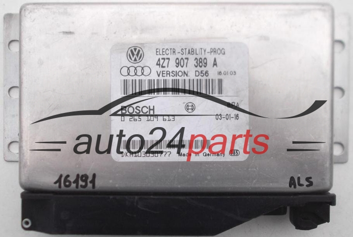 Mονάδα ελέγχου αβς AUDI ALLROAD 4Z7907389A, 4Z7 907 389 A BOSCH 0265109613, 0 265 109 613