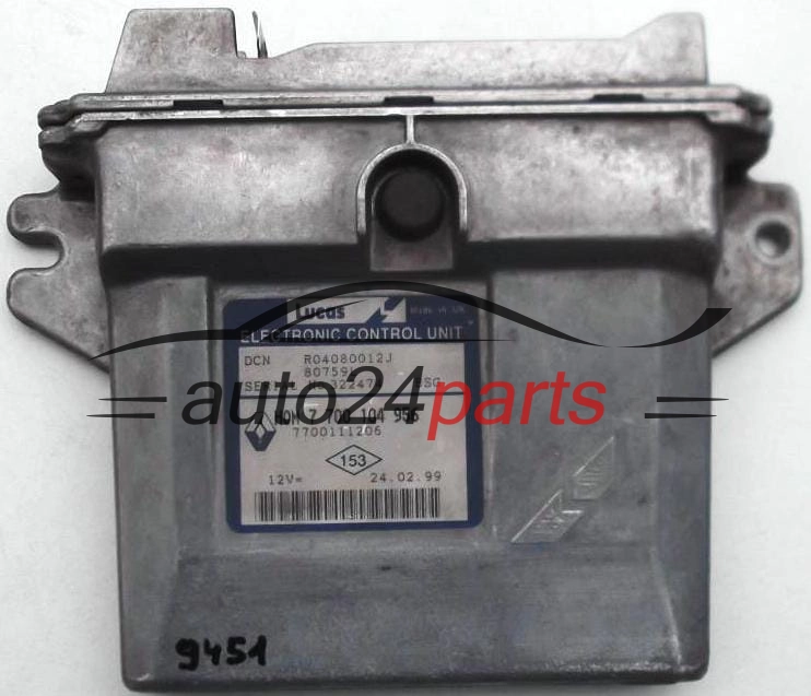 KOMPUTER STEROWNIK SILNIKA RENAULT KANGOO 1.9 D R04080012J, HOM 7700 104 956, HOM7700104956, 7700104956