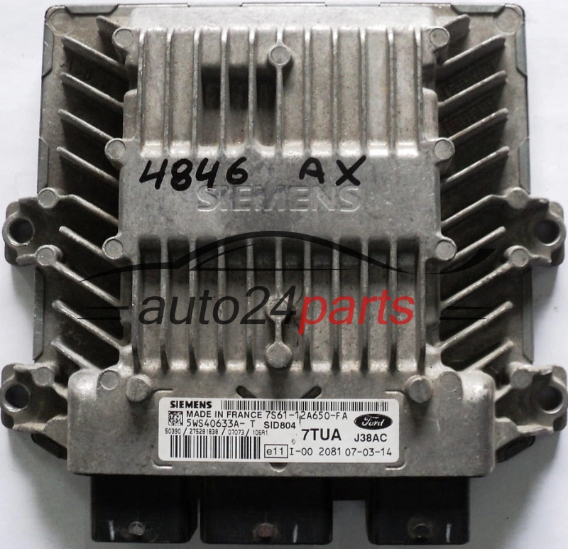 MOTORSTEUERGERÄT ECU STEUERGERAT FORD FUSION 1.4 TDCI 7S6112A650FA