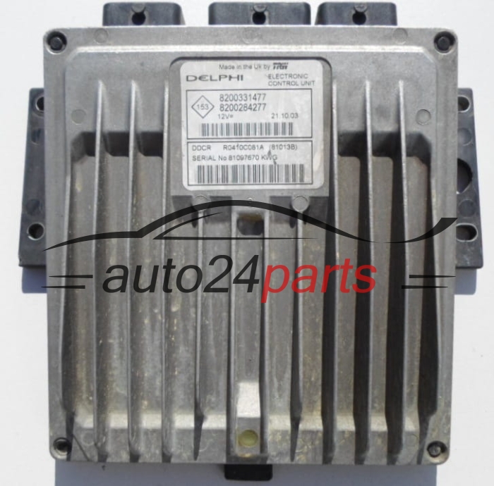 Μονάδα Ελέγχου Κινητήρα RENAULT CLIO 1.5 DCI Delphi R0410C081A, 8200331477, 8200284277