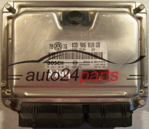 ECU ENGINE CONTROLLER VW VOLKSWAGEN PASSAT 1.9 TDI 038906019GQ, BOSCH 0 281 010 941, 0281010941, 28SA5628 