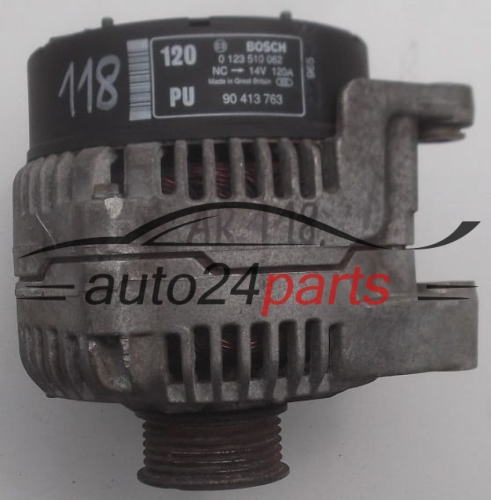 ALTERNATOR OPEL OMEGA B 3.0 X30XE BOSCH 0 123 510 062,  90 413 763 PU