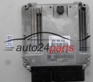 AUDI A4 2.0 TDI 03L906022, 03L 906 022, 03L906022B, BOSCH 0281014592, 0 281 014 592, DIESEL EDC17CP14 CAGC 3177