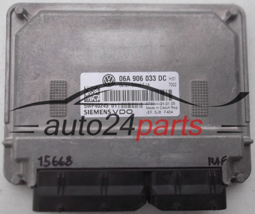 CENTRALINA MOTORE VOLKSWAGEN SIEMENS VDO 5WP40245 01, 5WP4024501, 06A 906 033 DC, 06A906033DC