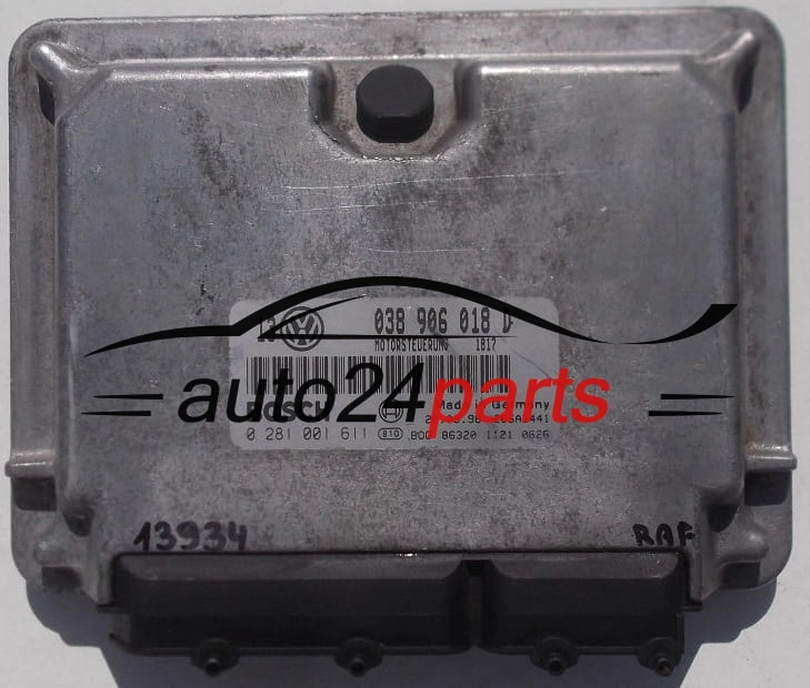 MOTORSTEUERGERÄT ECU STEUERGERÄT VW VOLKSWAGEN GOLF 1.9 TDI 038 906 018 D, 038906018D, BOSCH 0 281 001 611, 0281001611