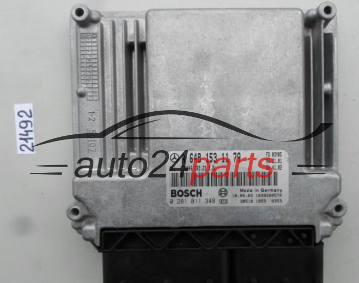 CENTRALINA DO MOTORE MERCEDES S 320 CDI BOSCH 0 281 011 348, 0281011348, A 648 153 11 79, A6481531179, CR3.23