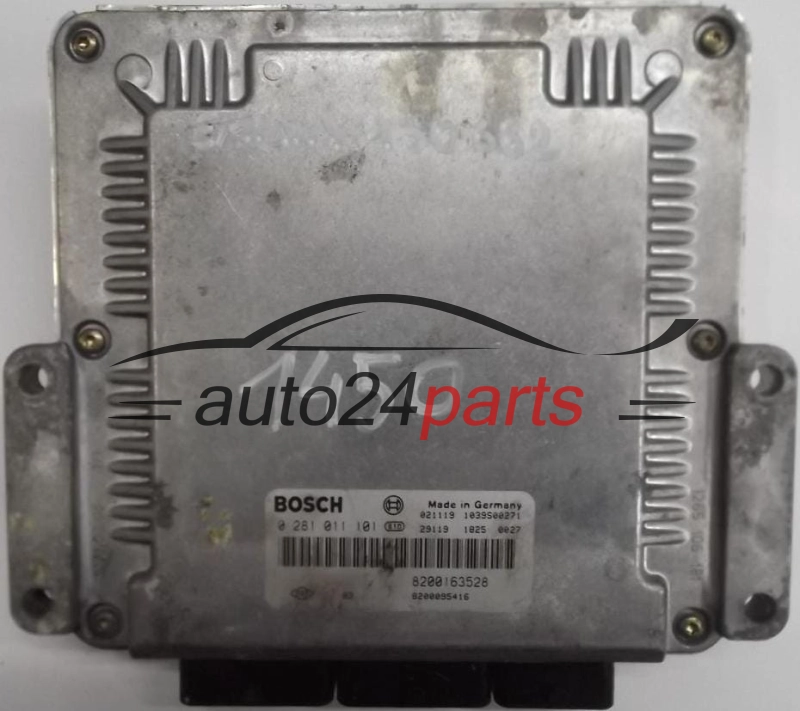 KOMPUTER STEROWNIK SILNIKA RENAULT LAGUNA 1.9 DCI F9Q BOSCH 0281011101, 0 281 011 101, 8200163528, 8200095416, 1039S00271