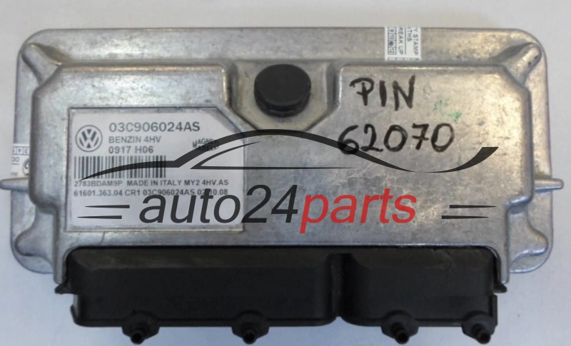 Calculateur Moteur VOLKSWAGEN SEAT IBIZA 1.4 Magneti Marelli MY2 4HV.AS,  03C 906 024 AS,  61601.363.04