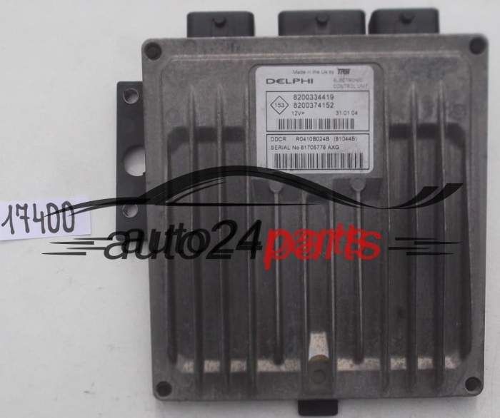 MOTORSTEUERGERÄT ECU STEUERGERAT RENAULT MEGANE 1.5 DCI DELPHI R0410B024B, 8200334419, 8200374152