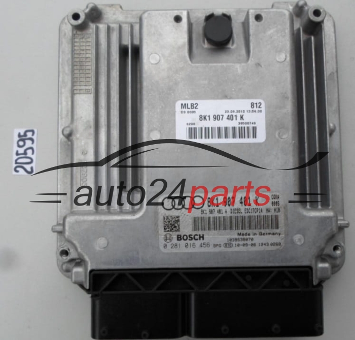 Μονάδα Ελέγχου Κινητήρα AUDI A4, A5 2.7 TDI, BOSCH 0 281 016 456, BOSCH 0281016456, 8K1 907 401 K, 8K1907401K, 8K1907401A