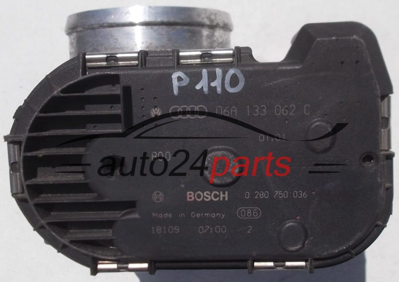 Σώμα πεταλούδας AUDI SEAT SKODA VOLKSWAGEN 06A 133 062 C, 06A133062C, BOSCH 0 280 750 036, 0280750036
