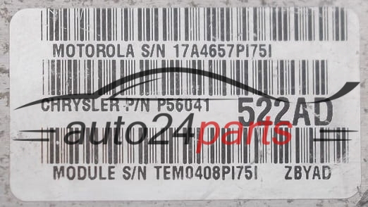 ECU CENTRALITA DE MOTOR JEEP GRAN CHEEROKE 4.0 P56041 522AD