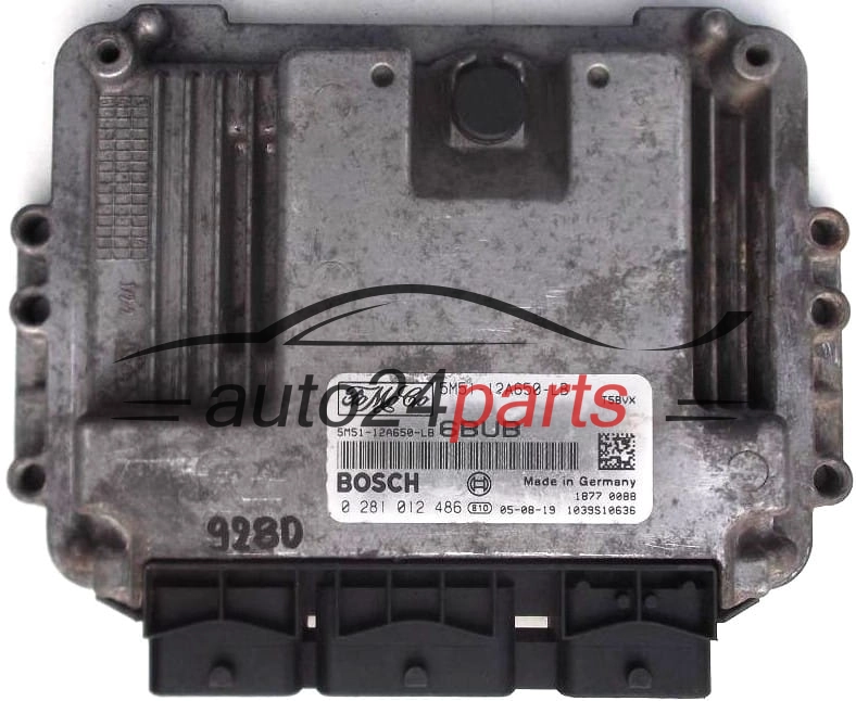 ECU CENTRALITA DE MOTOR  FORD FOCUS 1.6 TDCI, BOSCH 0 281 012 486,  FoMoCo 5M51-12A650-LB
