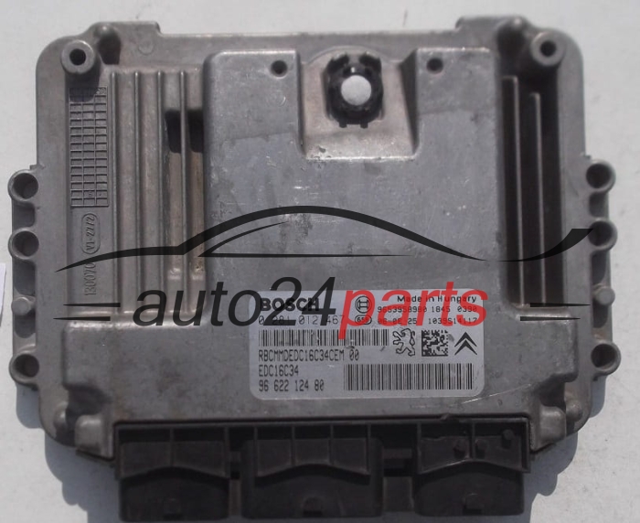 Μονάδα Ελέγχου Κινητήρα CITROEN PEUGEOT 1.6 HDI BOSCH 0 281 012 467, 0281012467, 96 622 124 80, 9662212480, 9653958980, EDC16C34