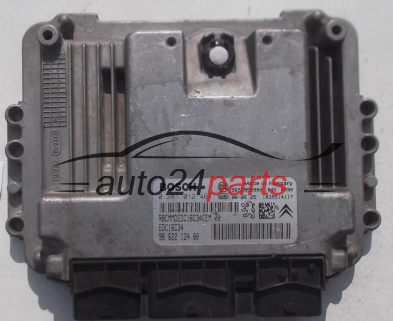 Μονάδα Ελέγχου Κινητήρα CITROEN PEUGEOT 1.6 HDI BOSCH 0 281 012 467, 0281012467, 96 622 124 80, 9662212480, 9653958980, EDC16C34