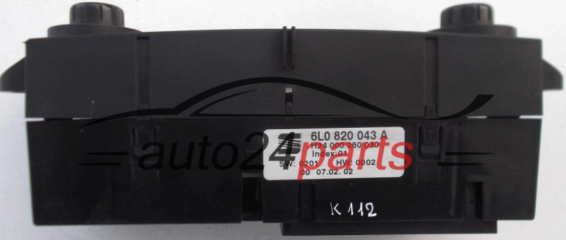 PANEL OGRZEWANIA STEROWNIK NAWIEWU REGULATOR KLIMATRONIK SEAT IBIZA CORDOBA 6L0 820 043 A, 6L0820043A, H24000260030