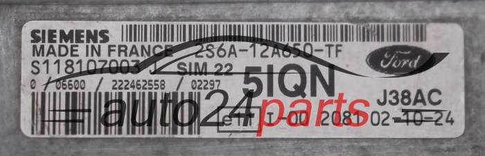 Μονάδα Ελέγχου Κινητήρα FORD FIESTA 1.6 SIEMENS S118107003 J, 5IQN
