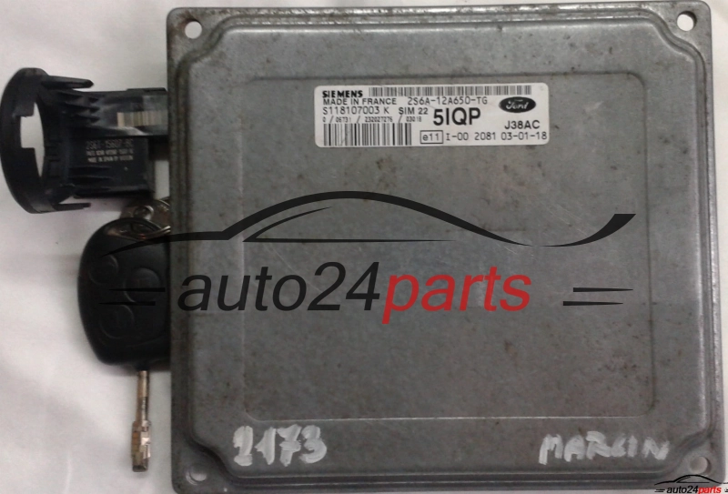 CALCULATEUR MOTEUR FORD FIESTA FUSION 1.6 SIEMENS S118107003 K, 2S6A-12A650-TG, 5IQP