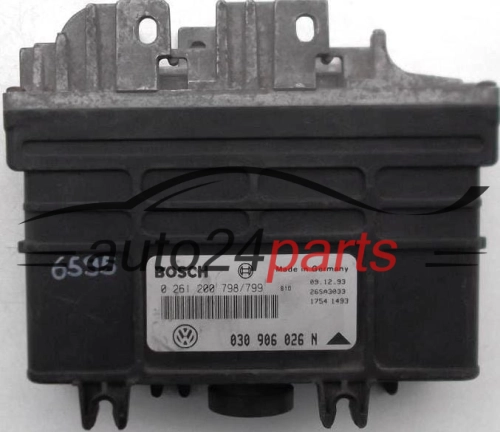 KOMPUTER STEROWNIK SILNIKA VW VOLKSWAGEN POLO 1.0 AAU BOSCH 0 261 200 798/799, 0261200798, 030 906 026 N, 030906026N, 26SA3033