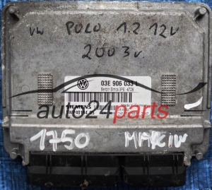 MOTORSTEUERGERÄT ECU STEUERGERÄT VW VOLKSWAGEN POLO 1.2 3E906033L, 03E 906 033 L, SIEMENS 5WP40194 05 BENZIN SIMOS 3PE 4726 