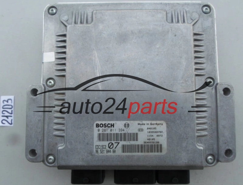 Μονάδα Ελέγχου Κινητήρα CITROEN C5 2.0 HDI BOSCH 0 281 011 394, 0281011394, 96 521 844 80, 9652184480 