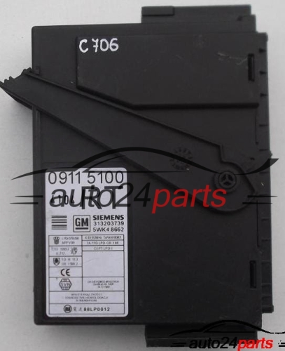 CONFORT MODULE OPEL CORSA MERIVA 0911 5100 RT, 09115100, 5WK4 8662, 5WK48662, 313203739 