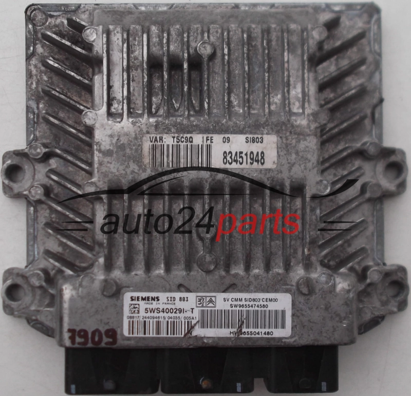 MOTORSTEUERGERÄT ECU STEUERGERAT PEUGEOT 307, CITROEN 2.0 HDI, 5WS40029I-T