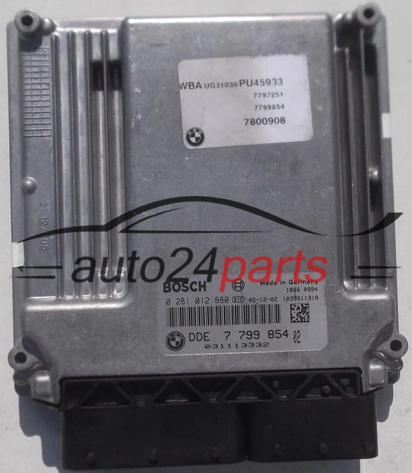 Μονάδα Ελέγχου Κινητήρα BMW E87 E90 BOSCH 0 281 012 880,  DDE 7 799 854