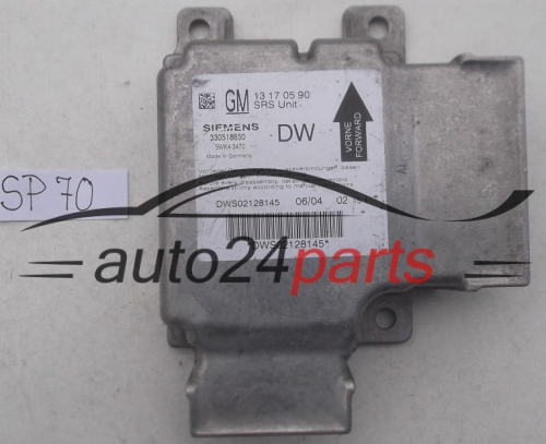 STEROWNIK MODUL PODUSZEK POWIETRZNYCH OPEL VECTRA C SIGNUM GM 13 17 05 90 DW