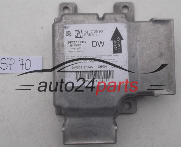 STEROWNIK MODUL PODUSZEK POWIETRZNYCH OPEL VECTRA C SIGNUM GM 13 17 05 90 DW