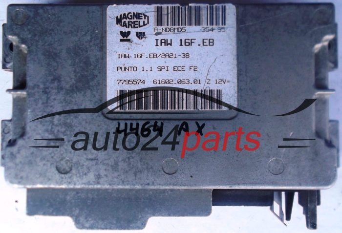 MOTORSTEUERGERÄT ECU STEUERGERAT FIAT PUNTO 1.1 MAGNETI MARELLI IAW 16F.EB, IAW16FEB, 7795574, 61602.063.01, 6160206301