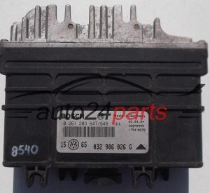 KOMPUTER STEROWNIK SILNIKA VW VOLKSWAGEN GOLF 1.6 BOSCH 0 261 203 647/648, 0261203647, 032 906 026 G, 032906026G - 8540, 12026, 13180, 14289, 14726, 15510