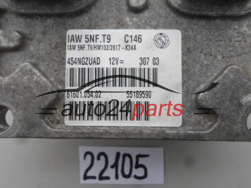 CENTRALINA DO MOTORE FIAT STILO 1.6 Magneti Marelli IAW 5NF.T9, IAW5NFT9, 55189590