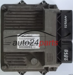 ECU CENTRALITA DE MOTOR FIAT GRANDE PUNTO 1.3 JTD MAGNETI MARELLI MJD 6F3.P6, MJD6F3P6, FPT 51806501, 71600.088.00 7160008800