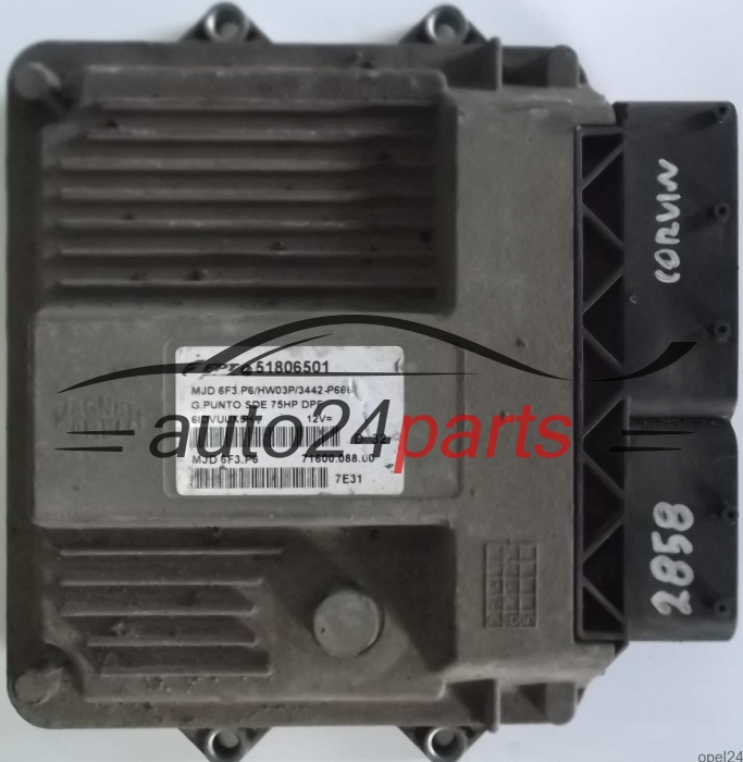 ECU CENTRALITA DE MOTOR FIAT GRANDE PUNTO 1.3 JTD MAGNETI MARELLI MJD 6F3.P6