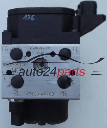 ABS POMPA CENTRALINA NISSAN PRIMERA BOSCH 0 265 202 524, 47600 AV700,  0 130 108 098