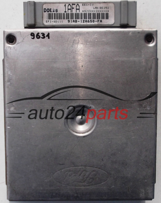 KOMPUTER STEROWNIK SILNIKA FORD ESCORT ORION 1.6, 91AB-12A650-FA, 91AB12A650FA, 1AFA 