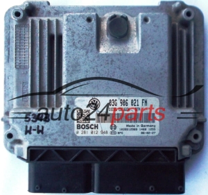 ECU ENGINE CONTROLLER VW VOLKSWAGEN GOLF 2.0 TDI 03G906021FN, 03G 906 021 FN, BOSCH 0281012948, 0 281 012 948, DIESEL EDC16U34 8274, 1039S12989