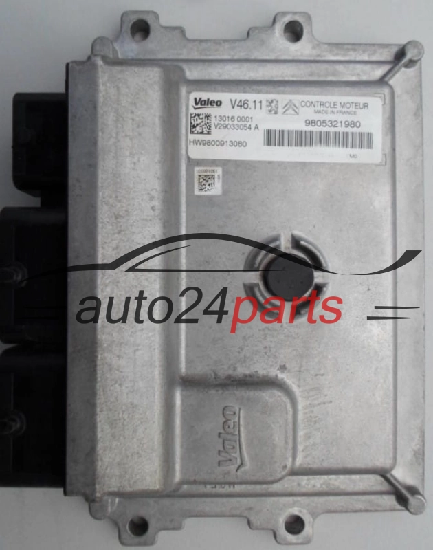 CALCULATEUR MOTEUR CITROEN PEUGEOT VALEO V46.11, 9805321980, HW 9800913080