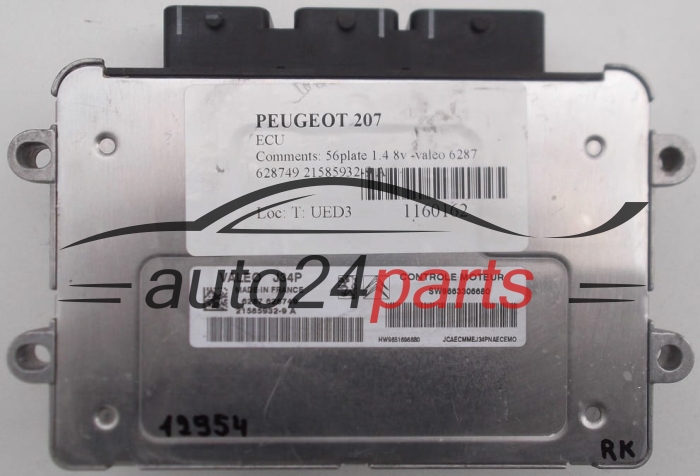 MOTORSTEUERGERÄT ECU STEUERGERAT PEUGEOT 207 1.4 VALEO J34P, 21585932-9 A