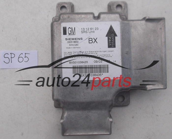 STEROWNIK MODUL PODUSZEK POWIETRZNYCH OPEL VECTRA C SIGNUM GM 13 12 61 23 BX