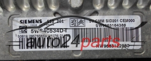 Μονάδα Ελέγχου Κινητήρα  CITROEN C5 2.7 HDI SIEMENS 5WS40534DT, SW 9665164380