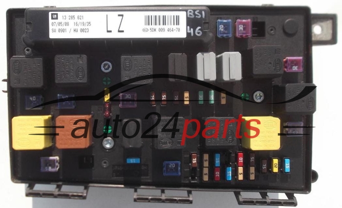 FUSE RELAY BOX ELECTRICAL COMFORT CONTROL MODULE BODY OPEL ZAFIRA B 1.9 CDTI 13 285 621, 13285621 LZ, 5DK 009 464-70, 5DK009464-70
