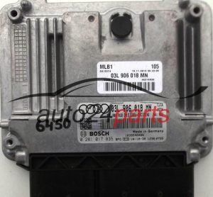 CALCULATEUR MOTEUR AUDI BOSCH 0 281 017 835, 0281017835, 03L 906 018 MN, 03L906018MN, 03L 906 018 DN, 03L906018DN, EDC17C46, 1039S46466