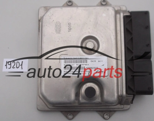 KOMPUTER STEROWNIK SILNIKA FIAT PUNTO EVO 1.3 MJD 8F2.G1, MJD8F2G1, 51892322 