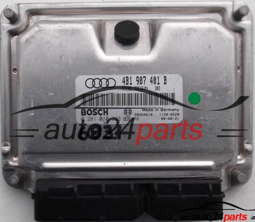 ECU CENTRALITA DE MOTOR AUDI A6 2.5 TDI BOSCH 0 281 010 393, 0281010393, 4B1 907 401 B, 4B1907401B 