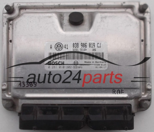 CENTRALINA MOTORE VW VOLKSWAGEN GOLF BORA 1.9 TDI AJM 038906019CJ, 038 906 019 CJ, BOSCH 0 281 010 302, 0281010302, EDC15P+ 1086, 28SA4557