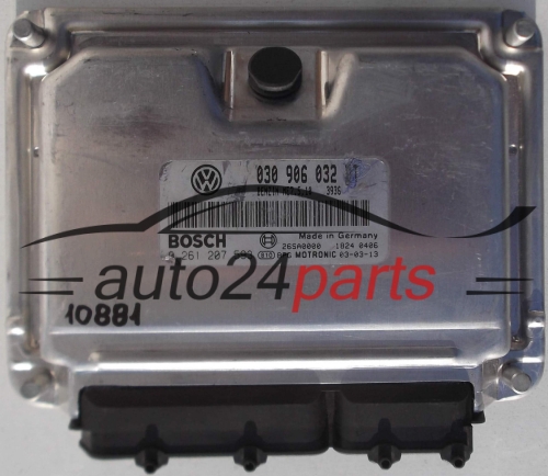 ΜΟΝΑΔΑ ΕΛΕΓΧΟΥ ΚΙΝΗΤΗΡΑ VW VOLKSWAGEN POLO LUPO CADDY 1.4 030 906 032 DT, 030906032DT, BOSCH 0 261 207 593, 0261207593, 26SA0000, BENZIN ME7.5.10 3936
