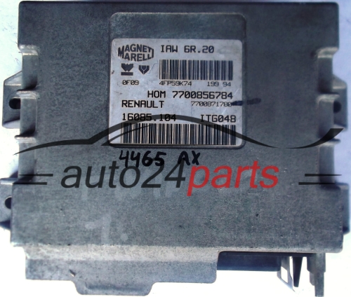 CENTRALINA MOTORE RENAULT TWINGO 1.2 MAGNETI MARELLI IAW 6R.20, IAW6R20, 7700856784, 7700871780, 16085.104, 16085104