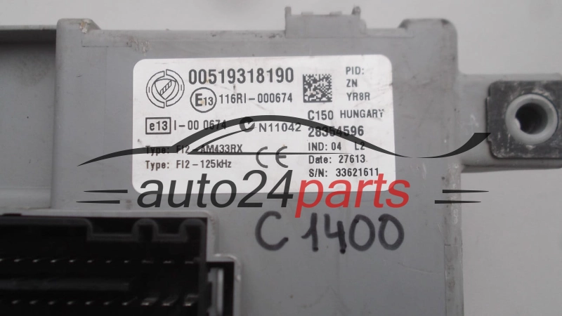 SKRZYNKA BEZPIECZNIKÓW MODUL FIAT 500 DELPHI 28354596, 00519318190 